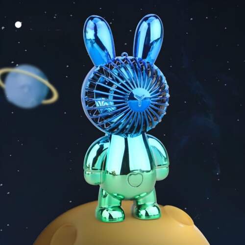 rabbit themed chargeable fan