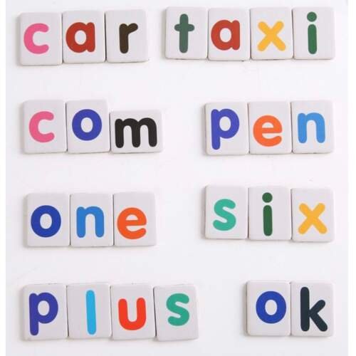 Magnetic word spelling game