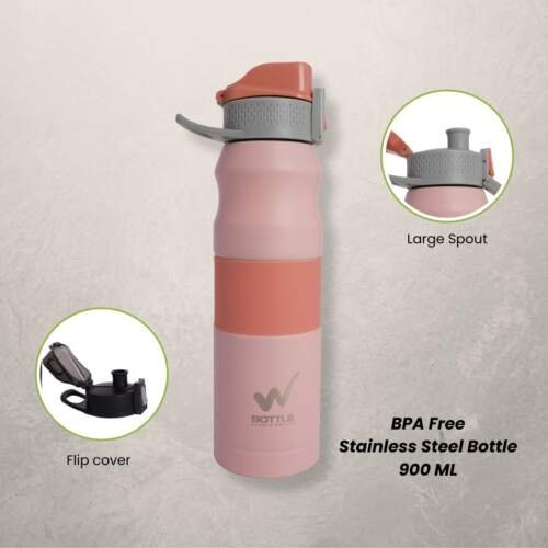 W Bottles' 900ml Stainless Steel Elegance