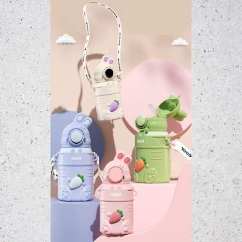 Rabbit Themed Stainless Steel Bottle