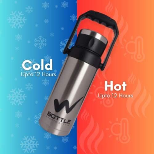 Silver Insulated water bottle