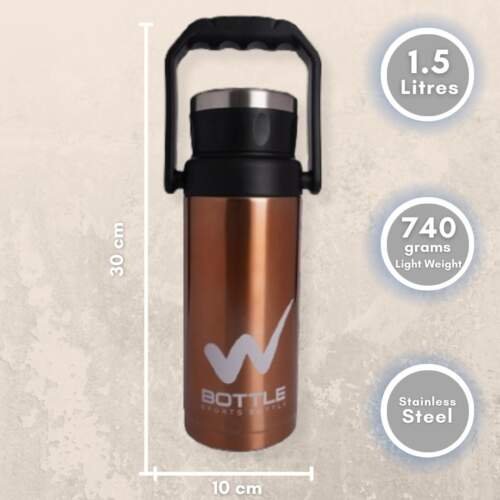 W Bottles' 1.5 ltrs Insulated Stainless Steel Sports Bottle