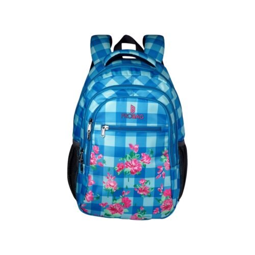 ProBag Blue Check Design with Flowers