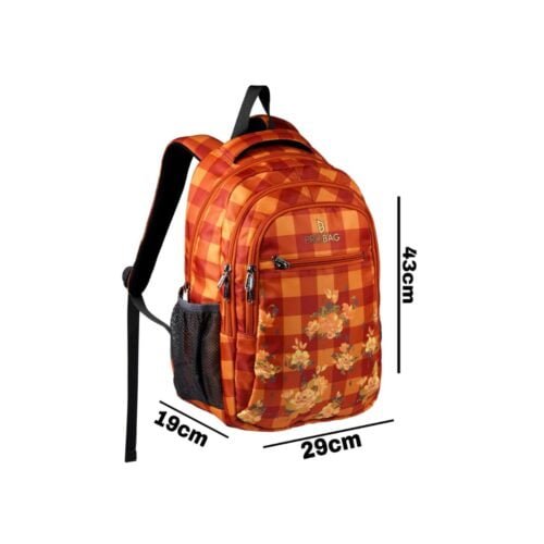 ProBag Orange Floral Check Design