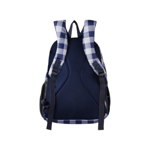 ProBag Grey Blue Floral Chequered Pattern