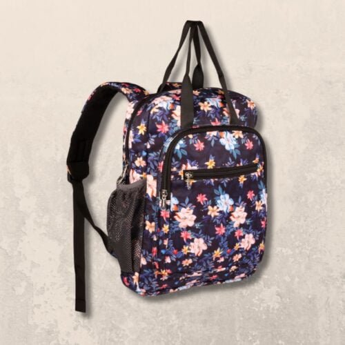 Navy Blue School Bag Side