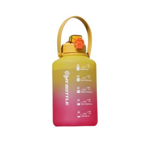 2000 ml water bottle - Yellow + Pink