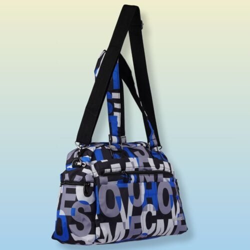 Travel Shopping Bag Blue letters - Image 3
