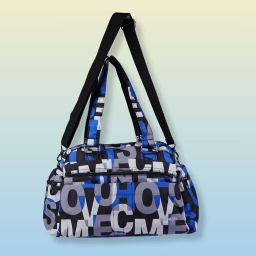 Travel Shopping Bag Blue letters - Image 4