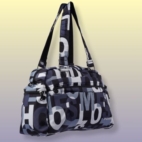 Travel Shopping Bag Grey letters - Image 4