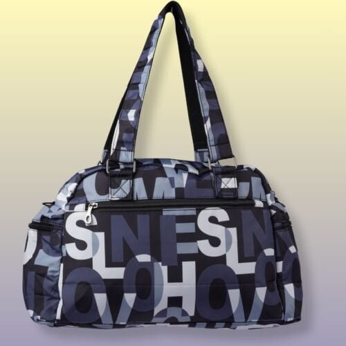 Travel Shopping Bag Grey letters - Image 3