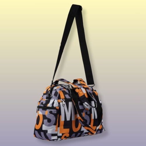 Travel Shopping Bag Orange letters - Image 3