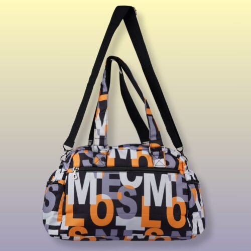 Travel Shopping Bag Orange letters - Image 2