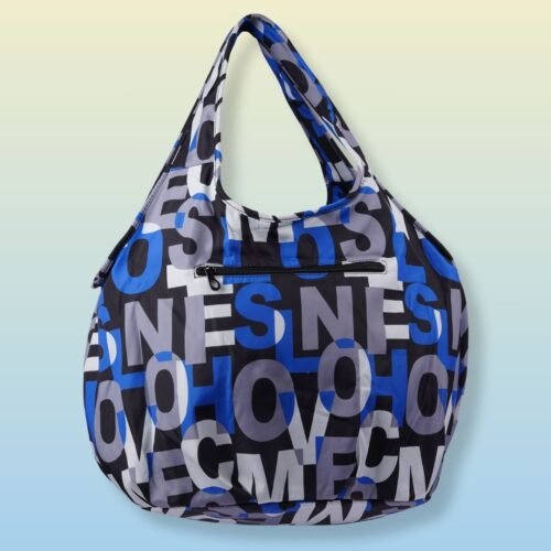 Shopping Bag Blue letters - Image 2