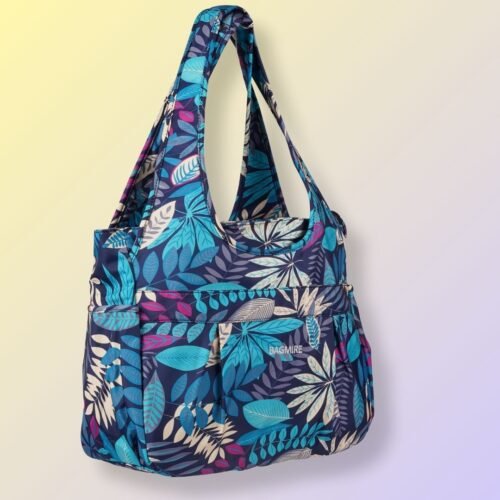 Handbag blue leaves - Image 3