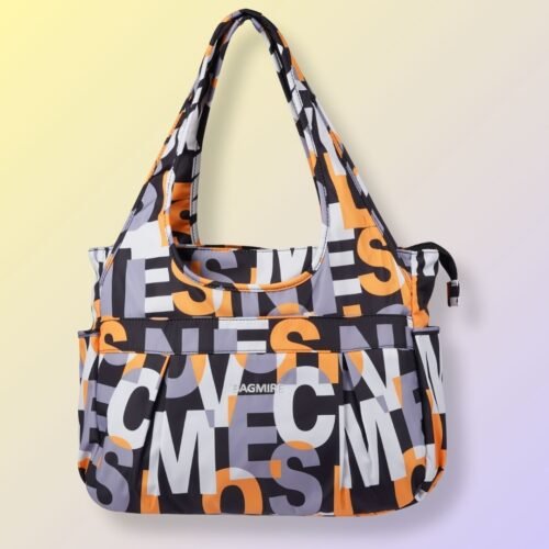 Handbag Orange Letters