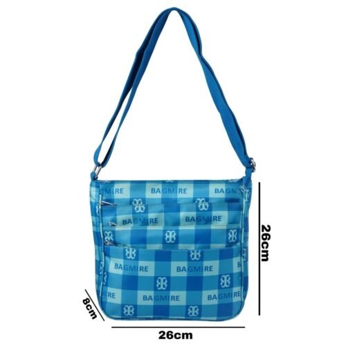 Sling Bag - Bright Blue checks - Image 2