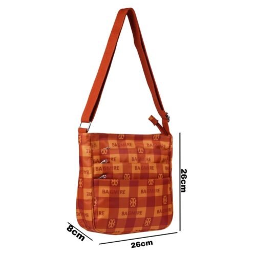 Sling Bag - Bright Orange checks - Image 2