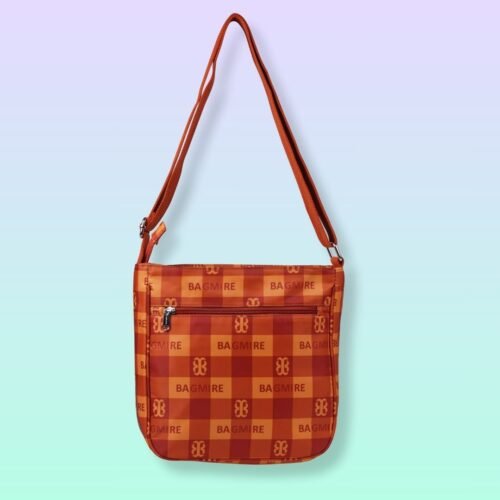 Sling Bag - Bright Orange checks - Image 5