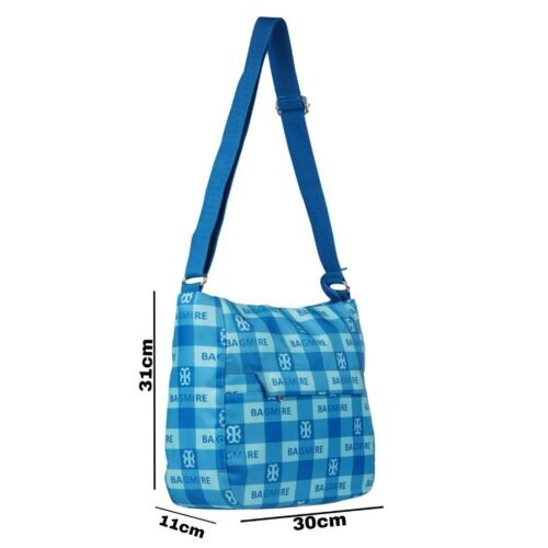 Sling Bag - Bright Blue checks - Image 2