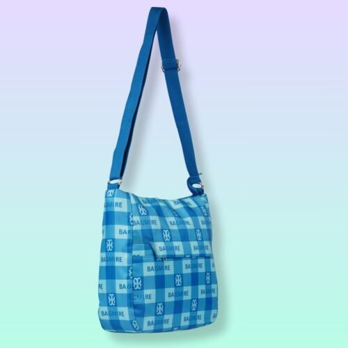 Sling Bag - Bright Blue checks - Image 5