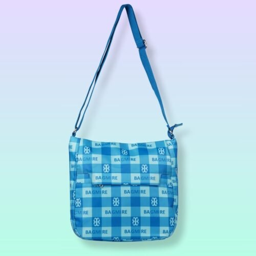 Sling Bag - Bright Blue checks