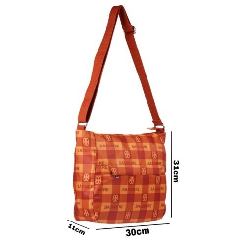 Sling Bag - Bright Orange checks - Image 2